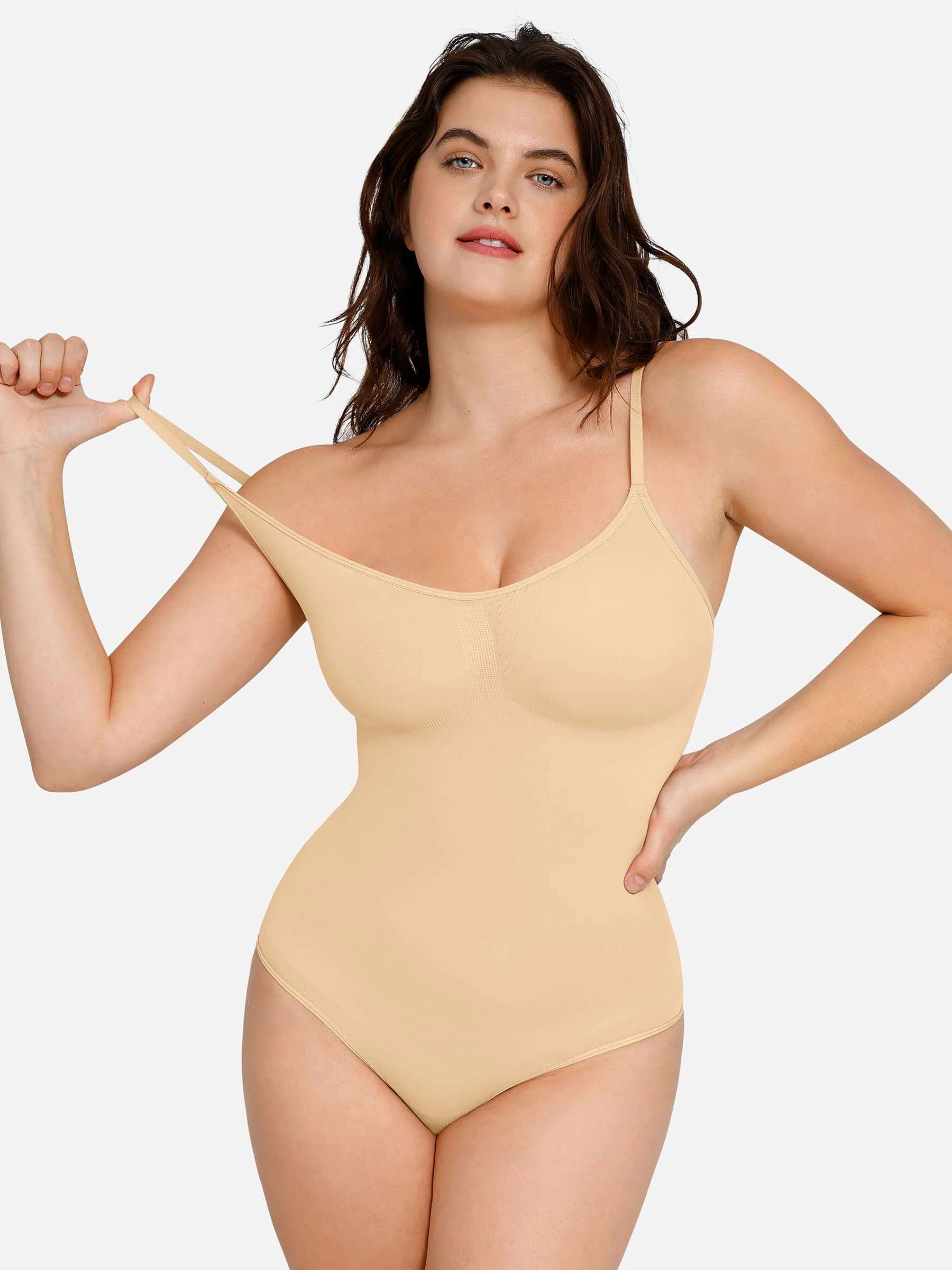 Feelingirl Everyday Wear Seamless Thong Bodysuit - Image 116