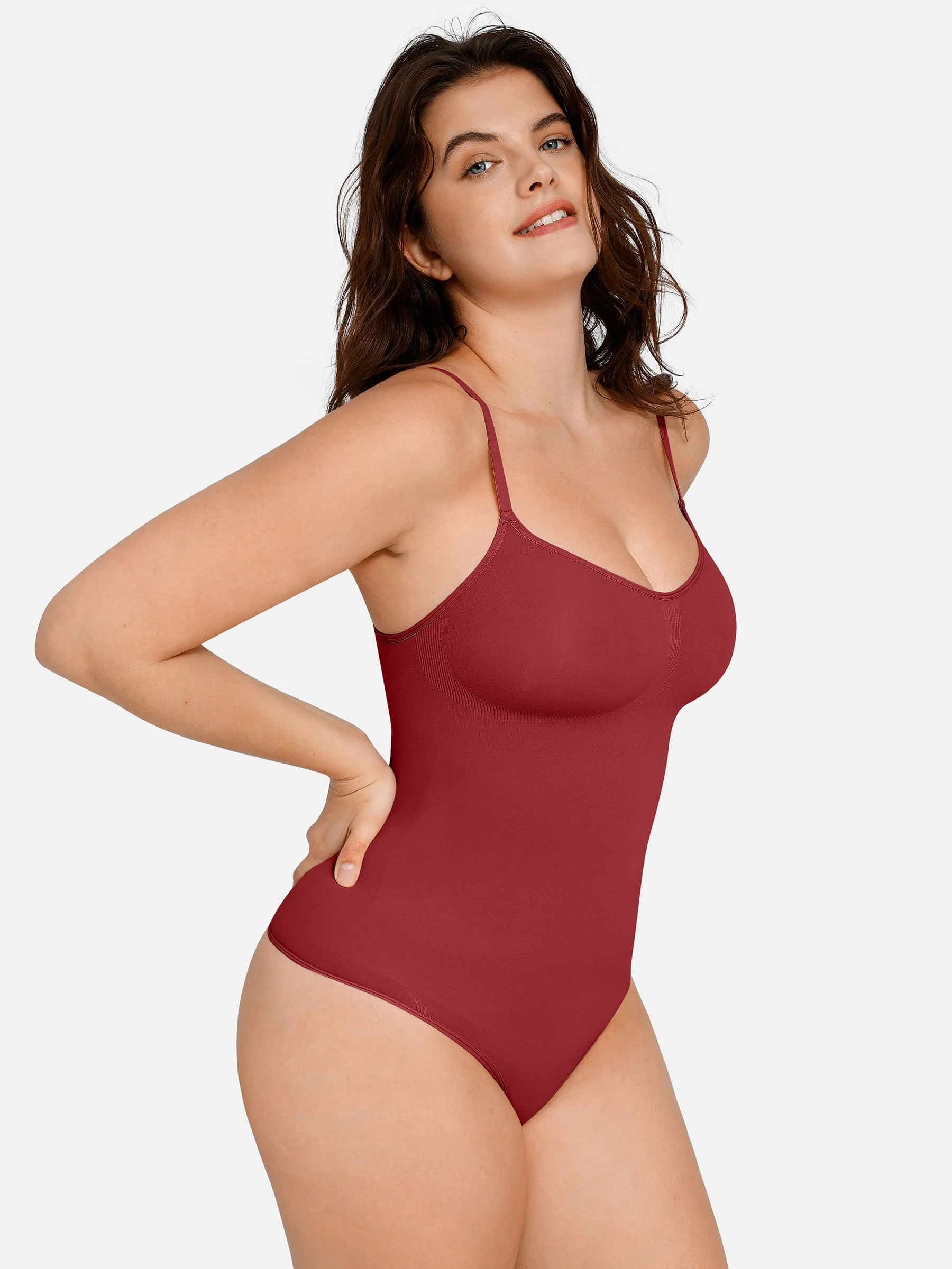 Feelingirl Everyday Wear Seamless Thong Bodysuit - Image 123
