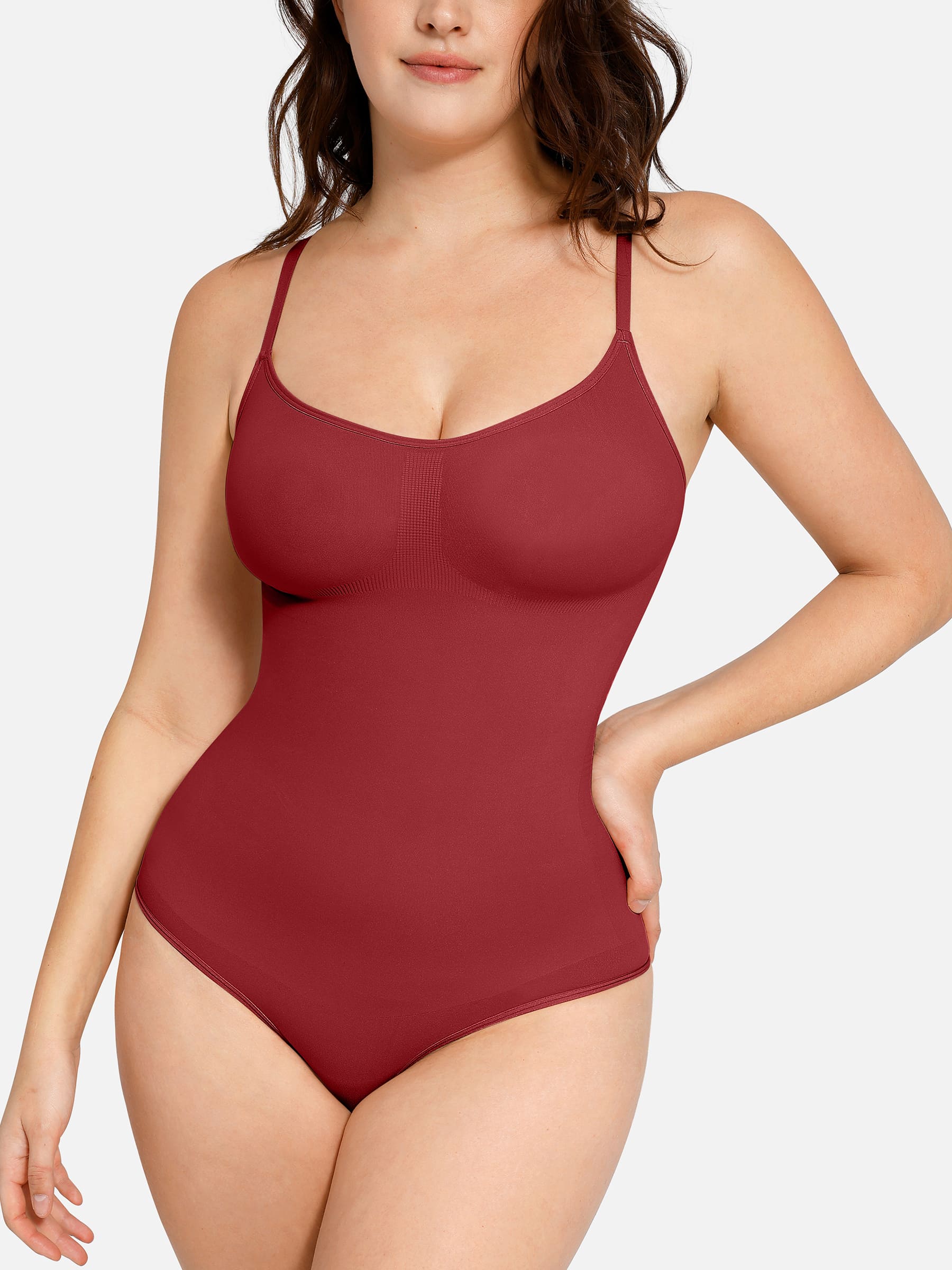 Feelingirl Everyday Wear Seamless Thong Bodysuit - Image 126