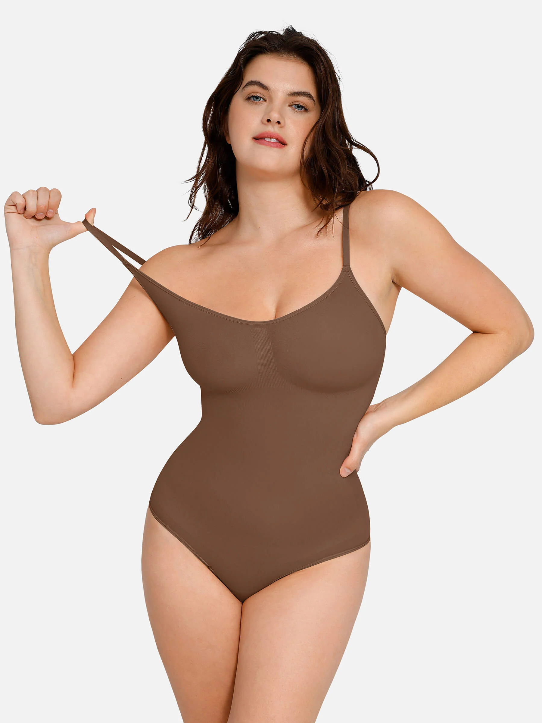 Feelingirl Everyday Wear Seamless Thong Bodysuit - Image 44
