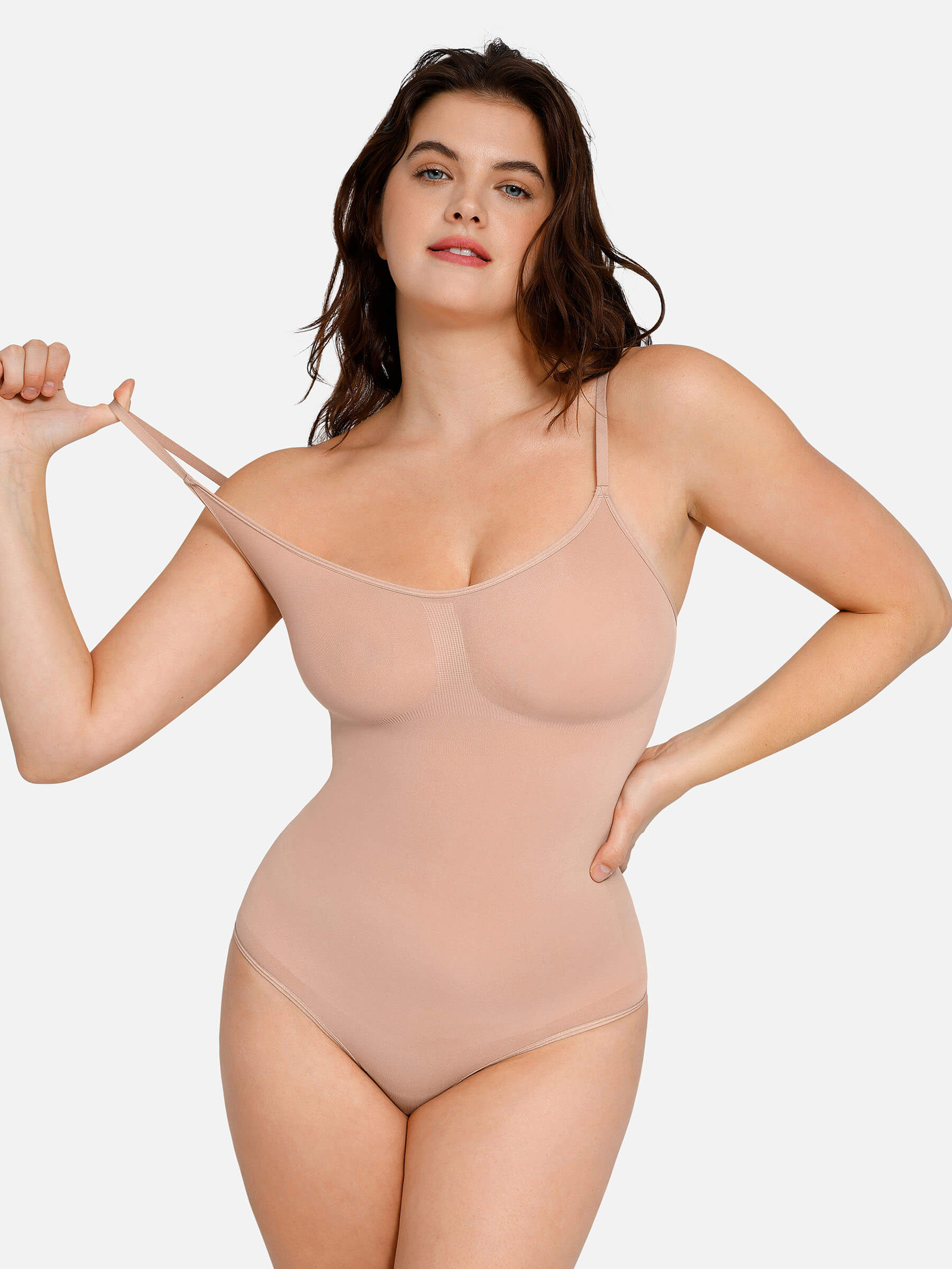 Feelingirl Everyday Wear Seamless Thong Bodysuit - Image 54