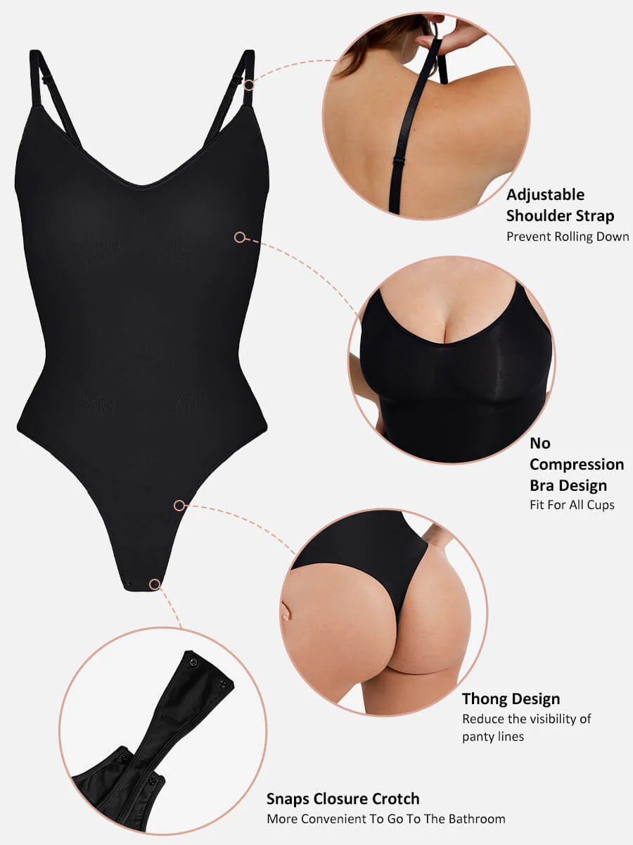 Feelingirl Everyday Wear Seamless Thong Bodysuit - Image 7