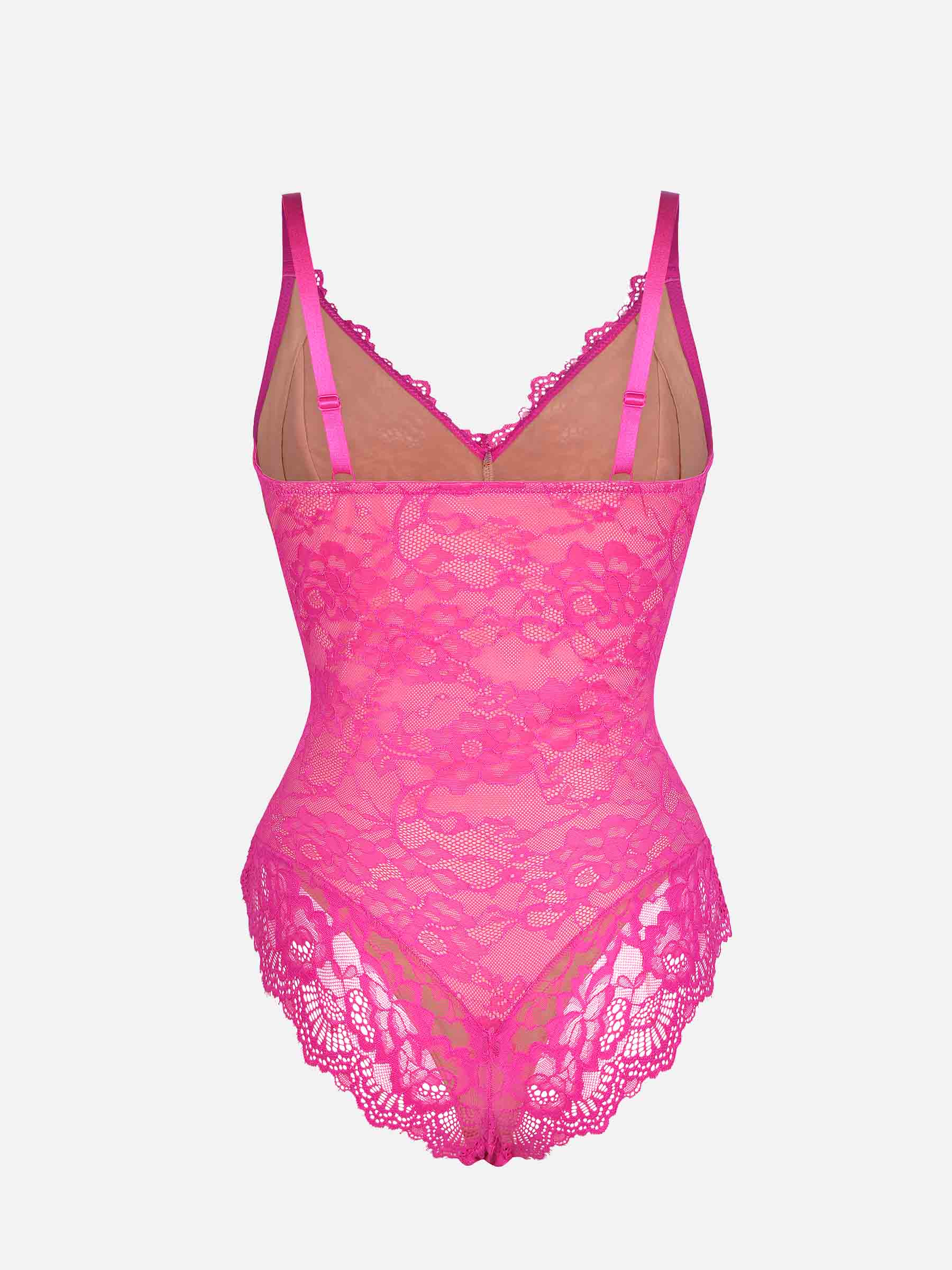 Lace V-Neck Stretch Bodysuit - Image 20