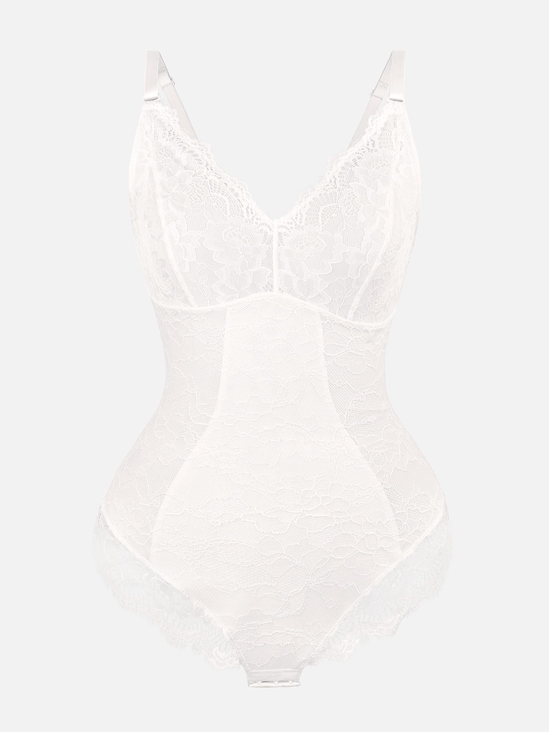 Lace V-Neck Stretch Bodysuit - Image 33