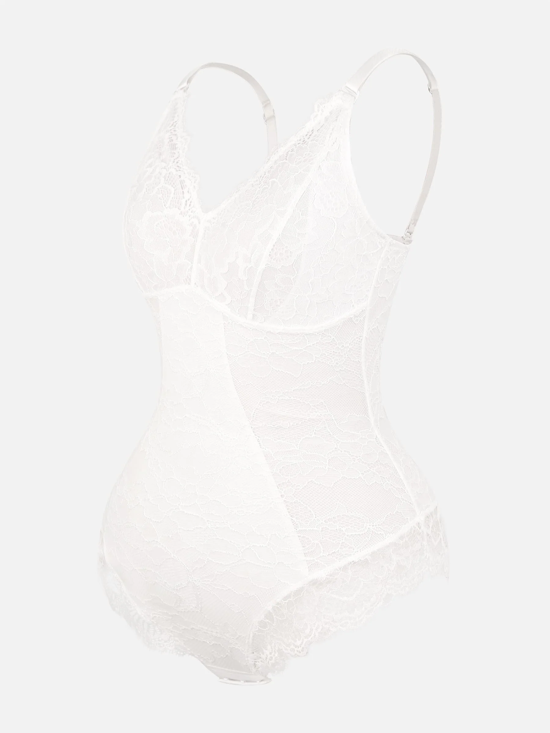 Lace V-Neck Stretch Bodysuit - Image 34