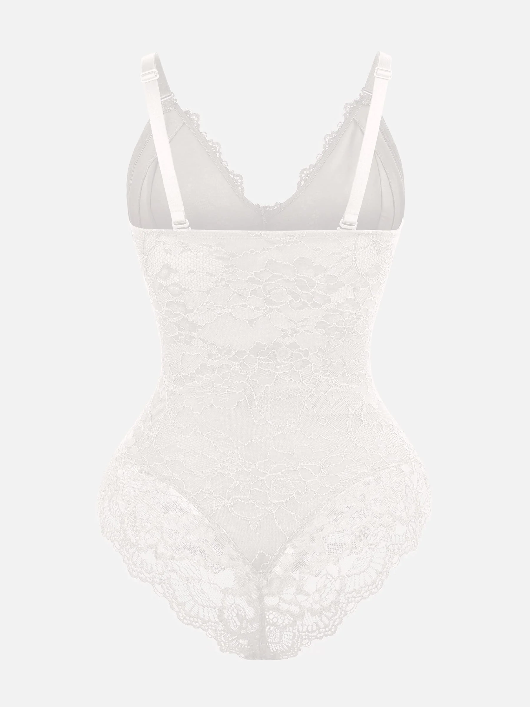 Lace V-Neck Stretch Bodysuit - Image 35