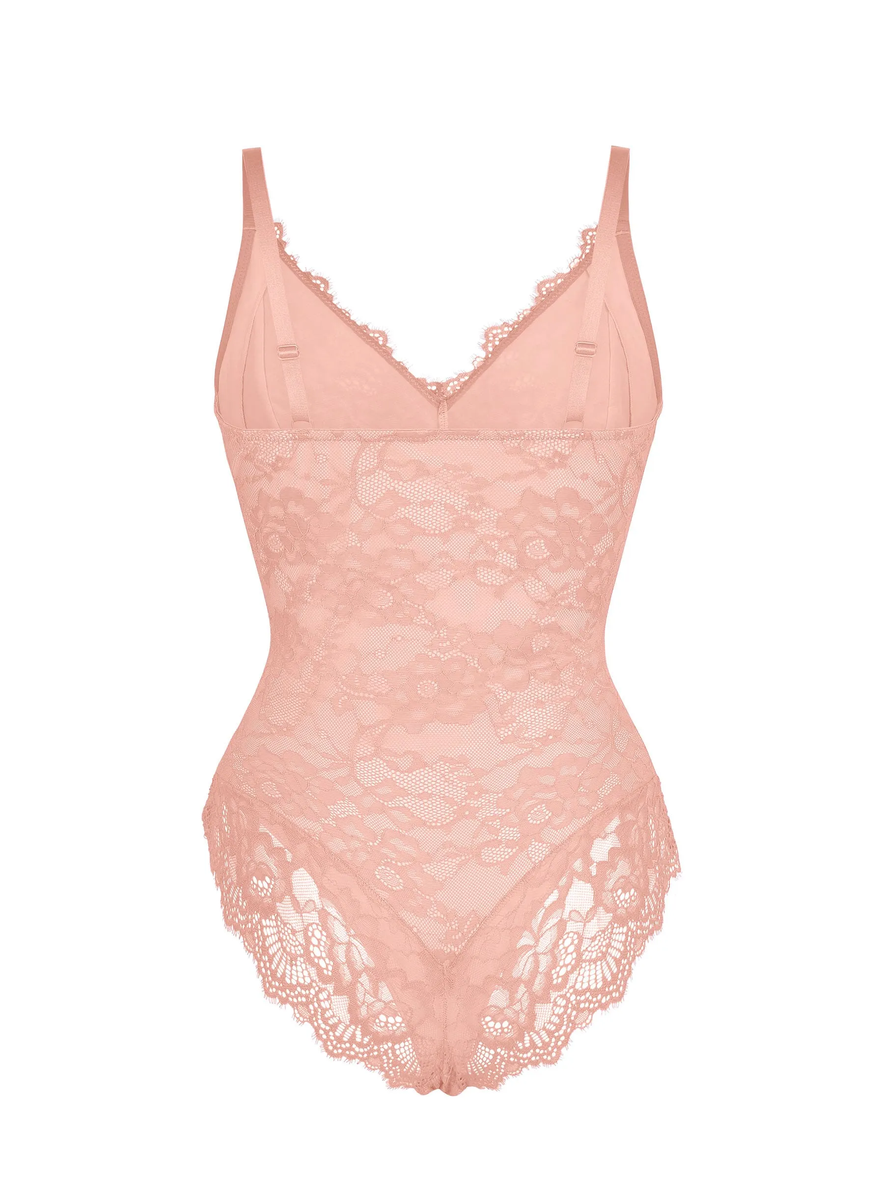 Lace V-Neck Stretch Bodysuit - Image 61