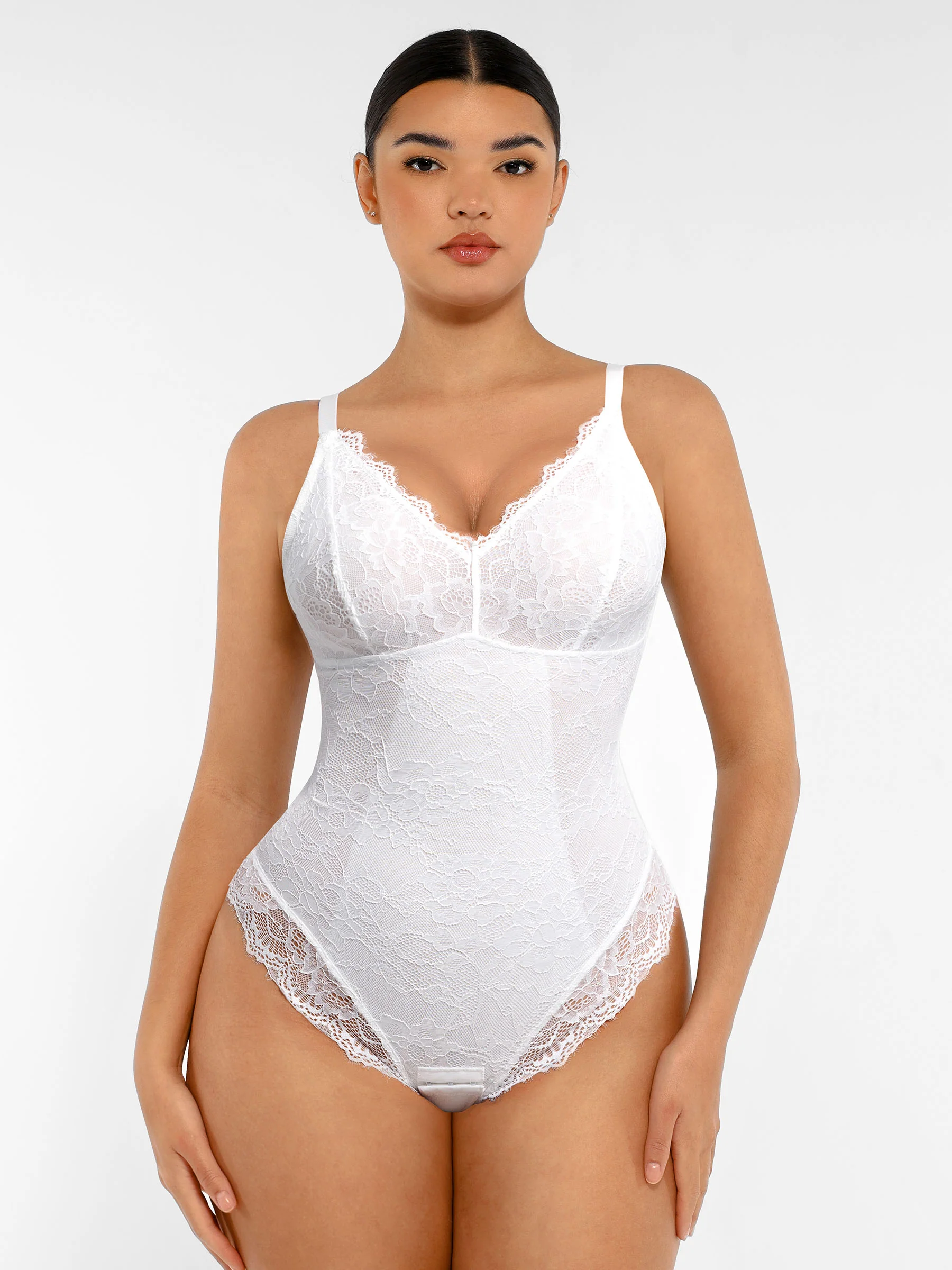 Lace Sculpt V-Neck  Bodysuit - Image 10