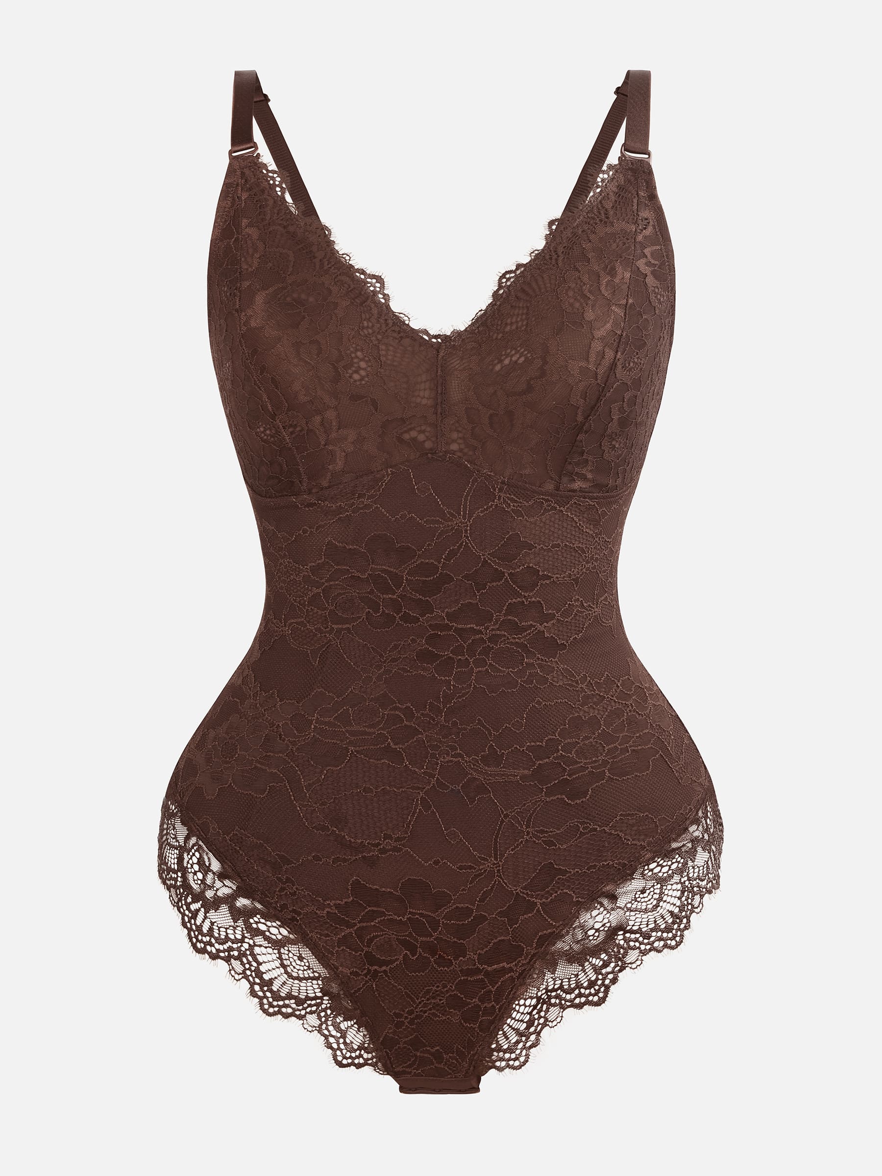 Lace V-Neck Stretch Bodysuit - Image 39