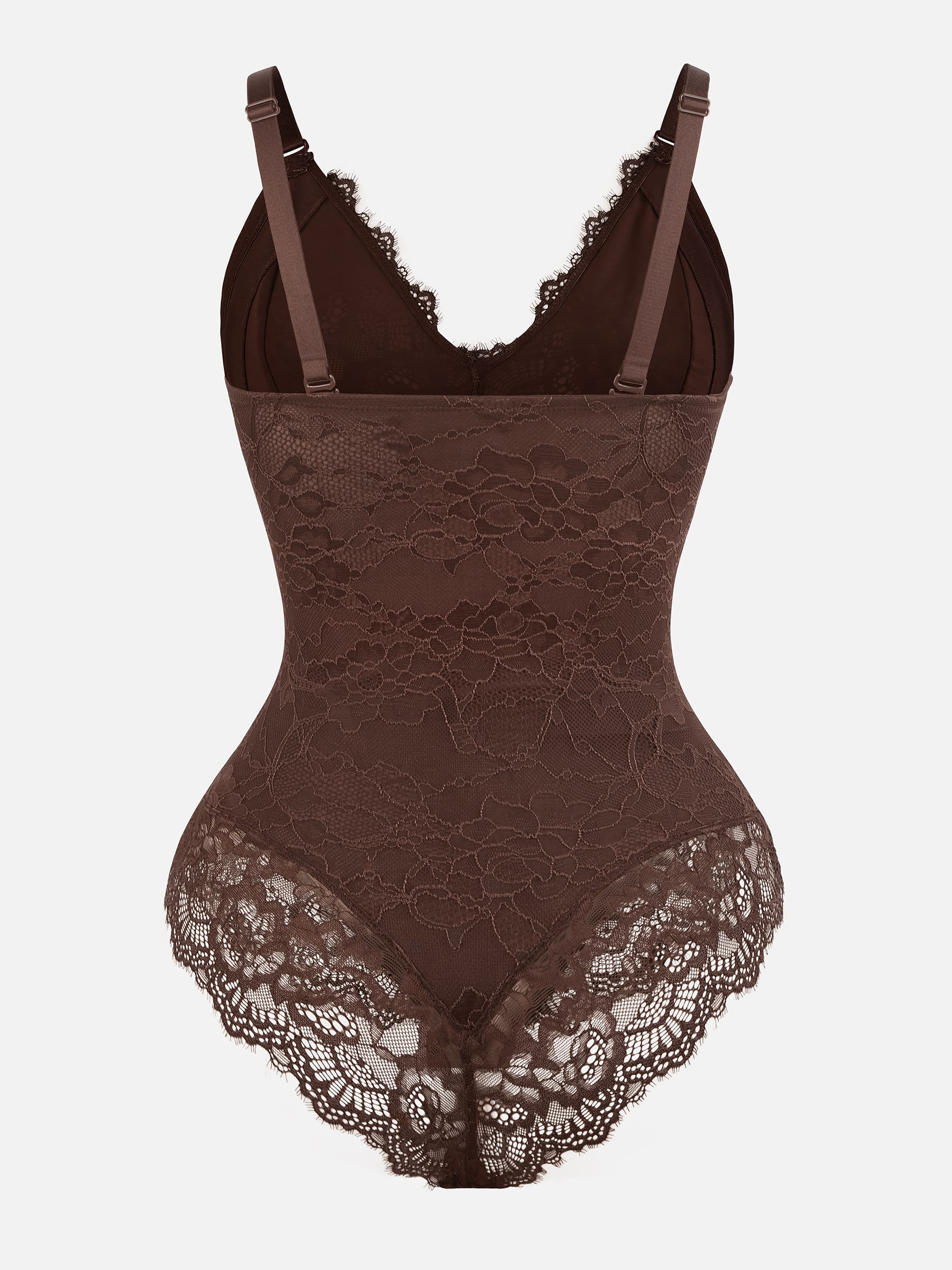 Lace V-Neck Stretch Bodysuit - Image 41
