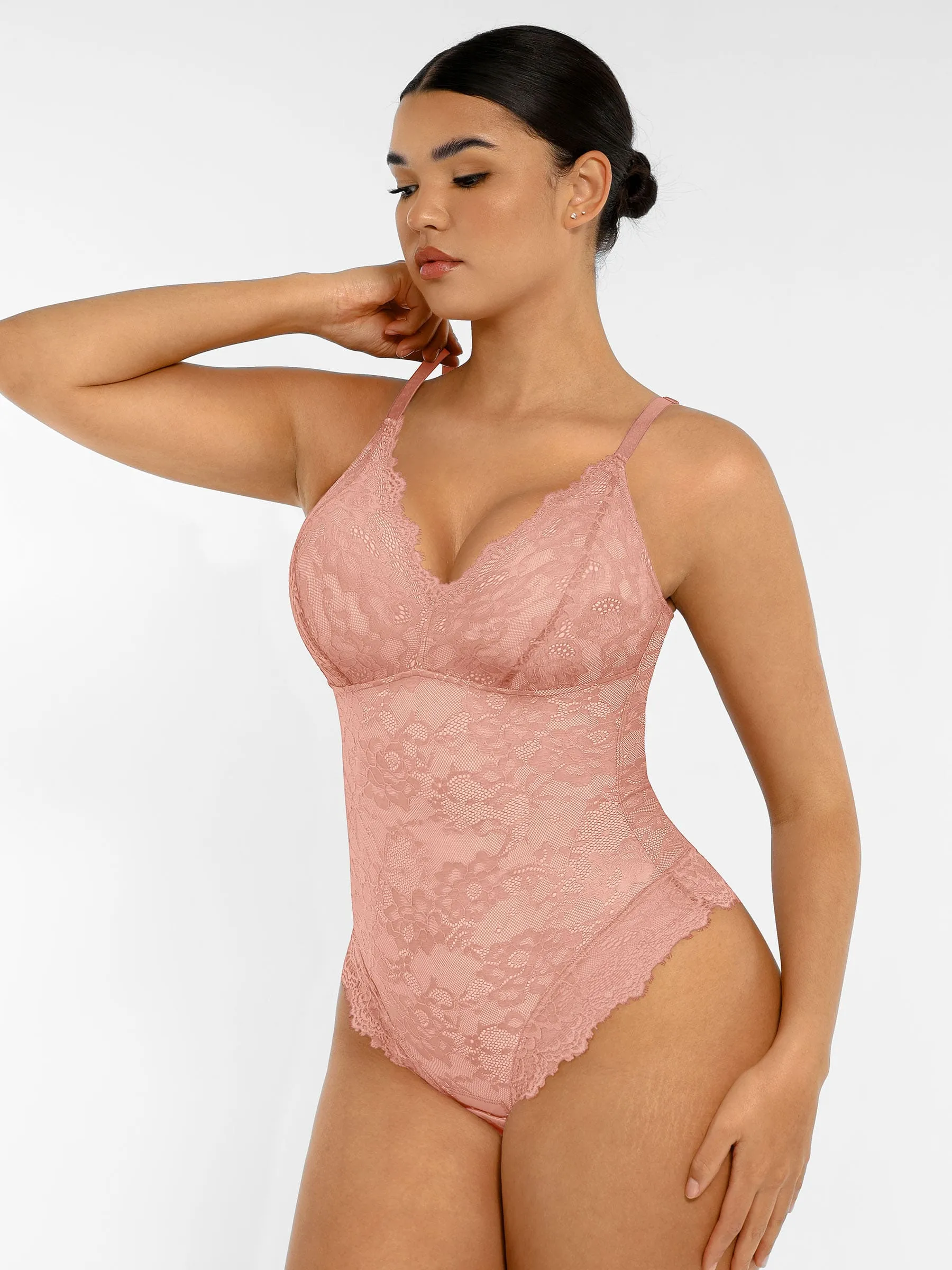 Lace Sculpt V-Neck  Bodysuit - Image 41