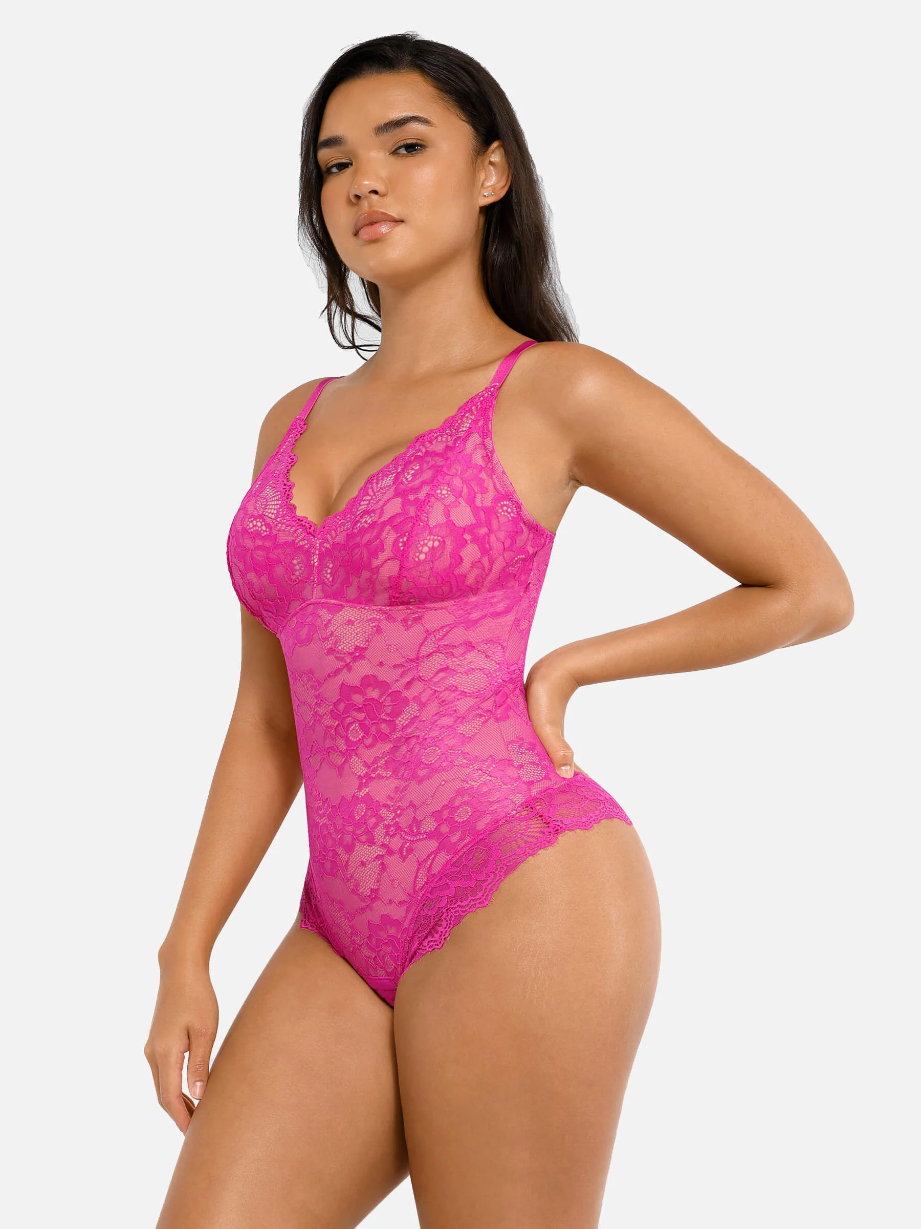 Lace Sculpt V-Neck  Bodysuit - Image 61