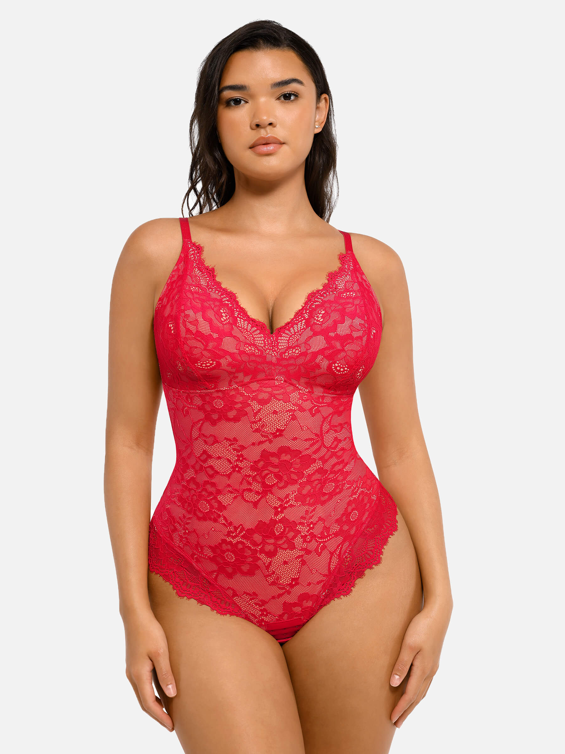 Lace Sculpt V-Neck  Bodysuit - Image 66