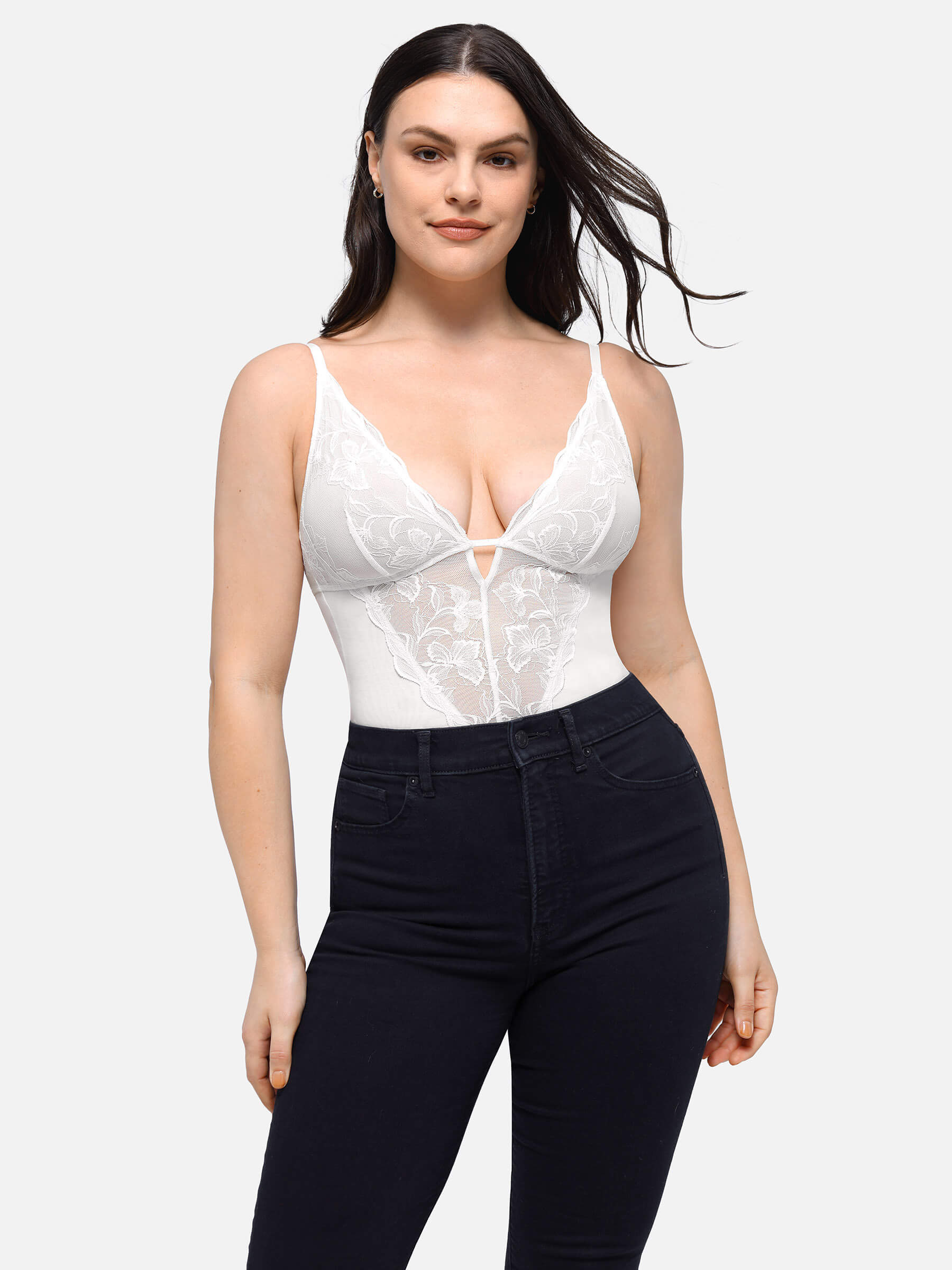 Feelingirl Lace Thong Shapewear Bodysuit - Image 12