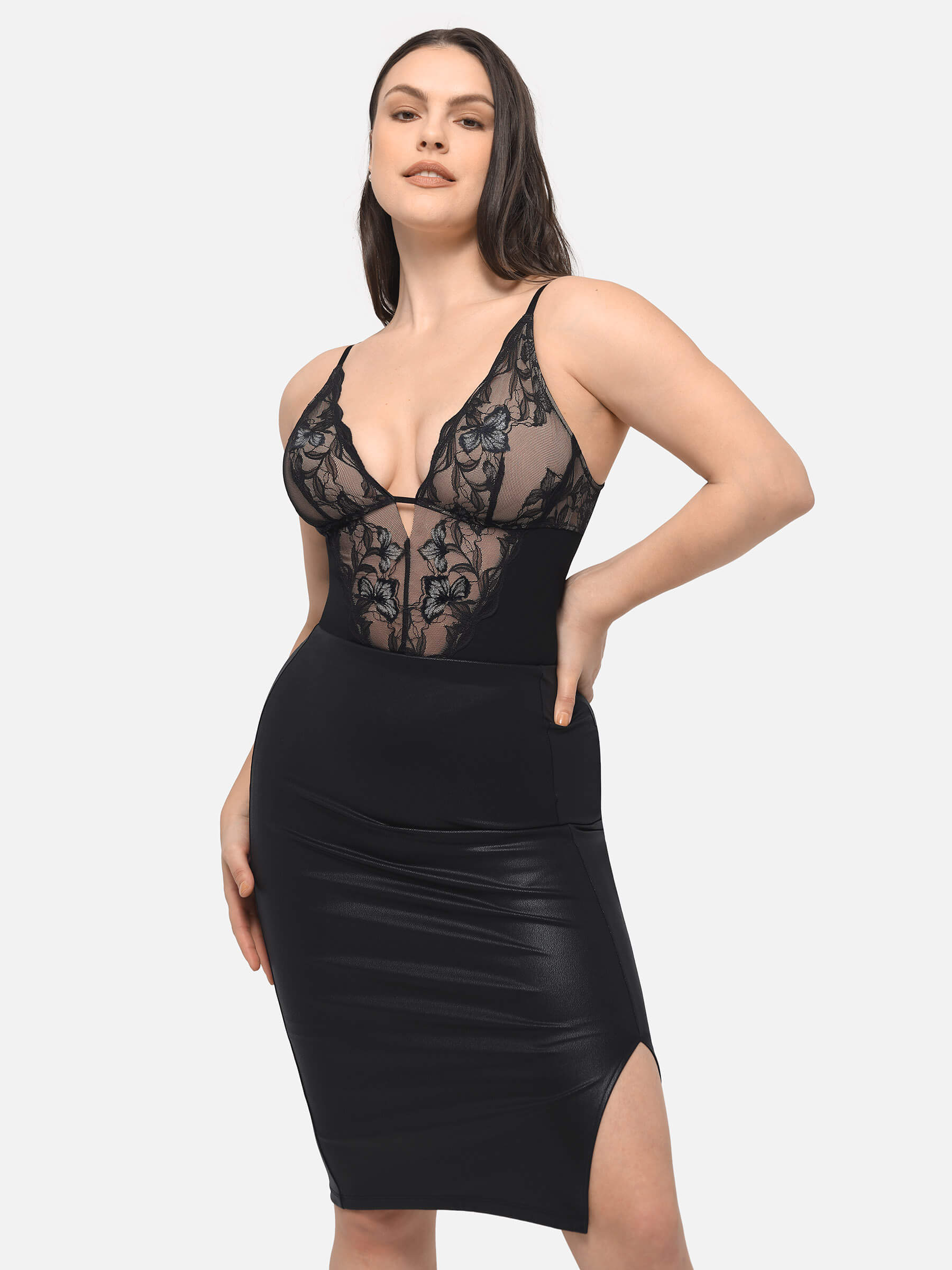 Feelingirl Lace Thong Shapewear Bodysuit - Image 6