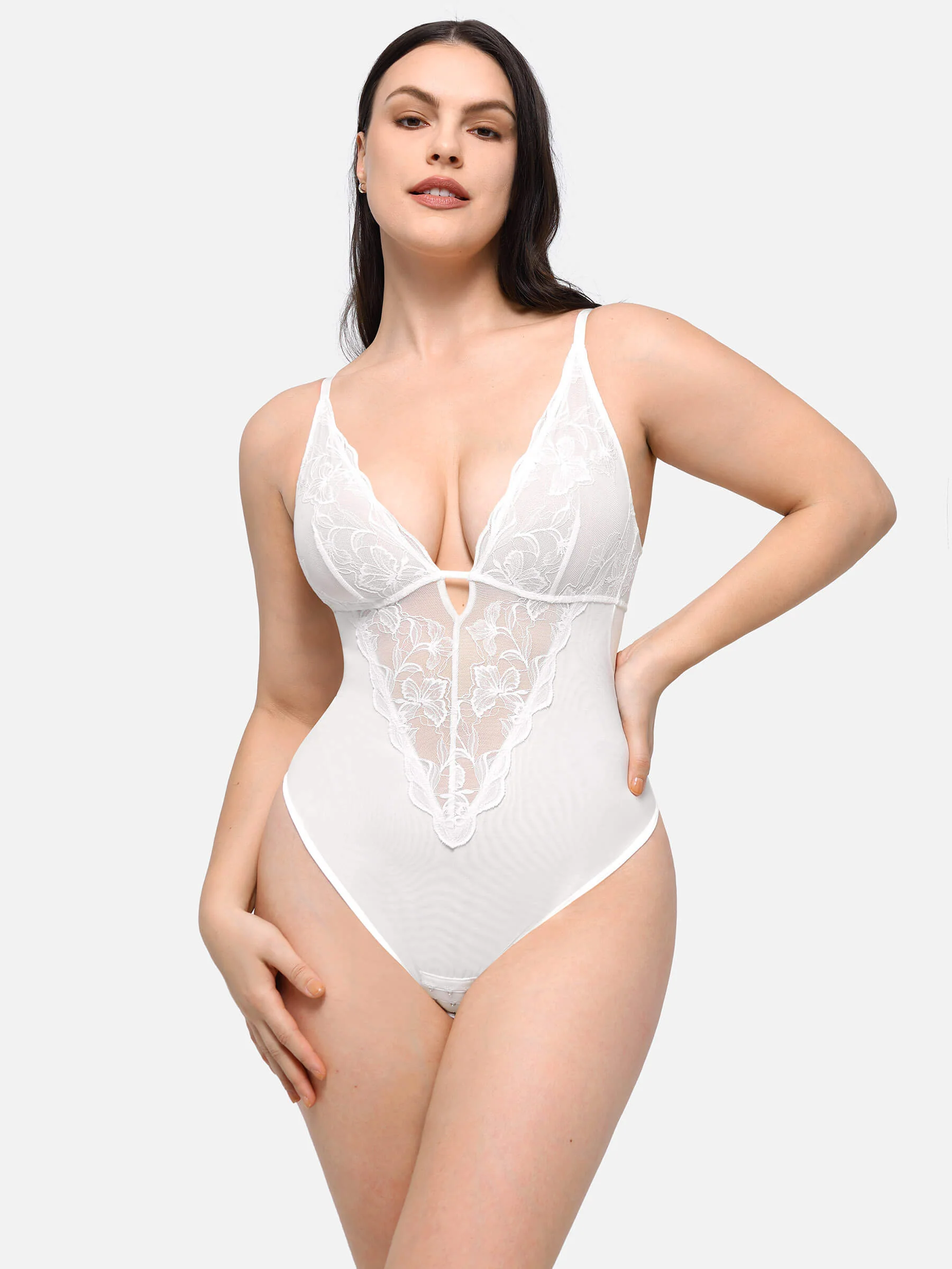Feelingirl Lace Thong Shapewear Bodysuit - Image 7