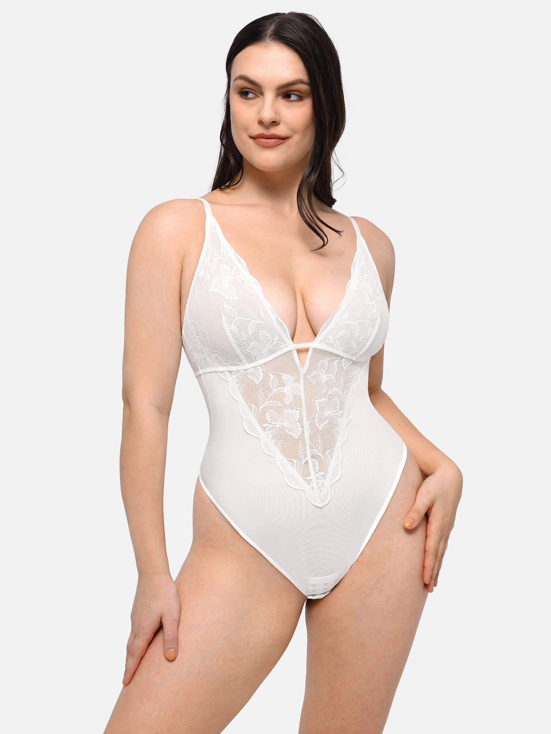 Feelingirl Lace Thong Shapewear Bodysuit - Image 9