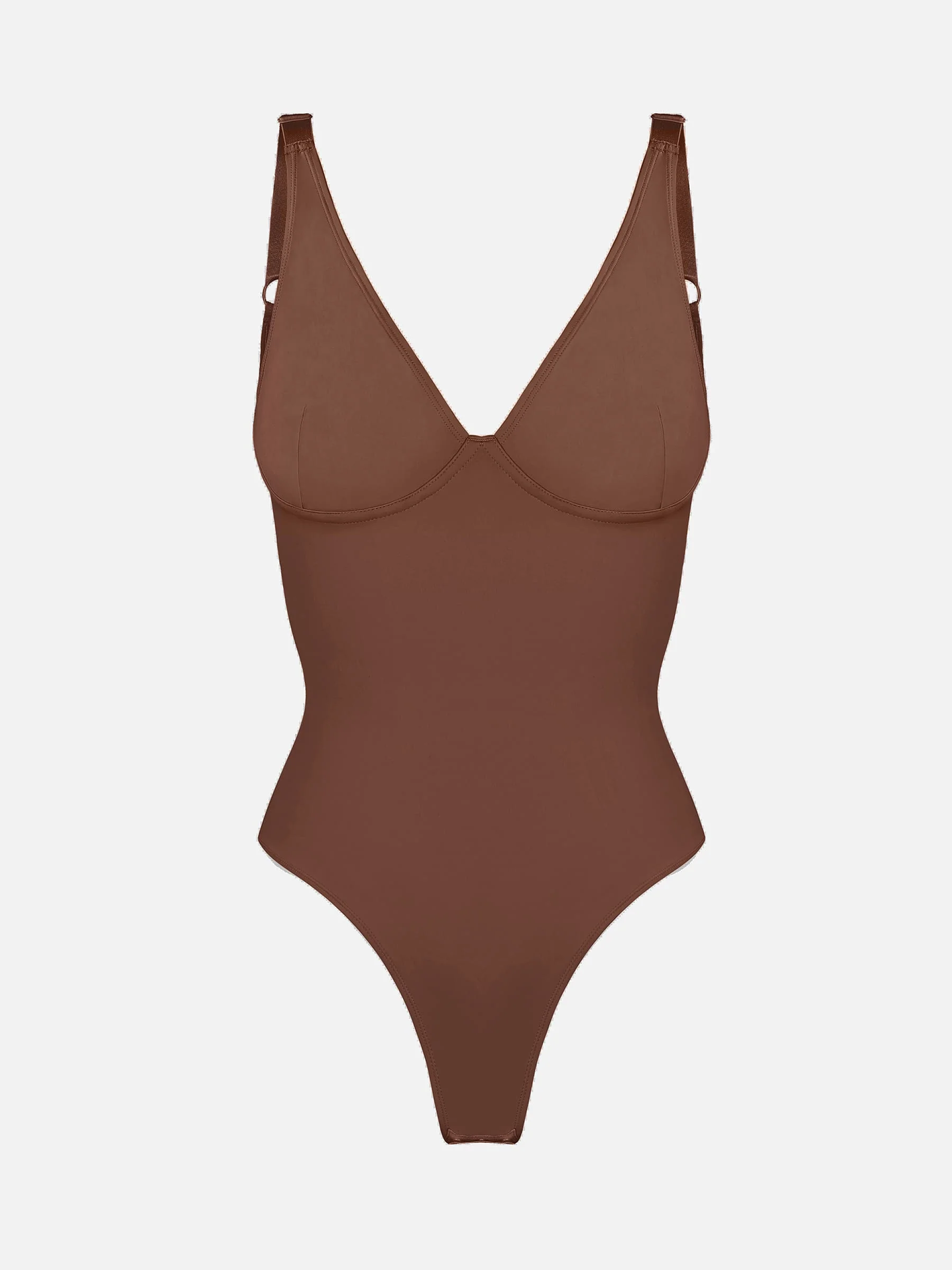 Feelingirl V Neck Tummy Control Thong Shapewear - Image 13