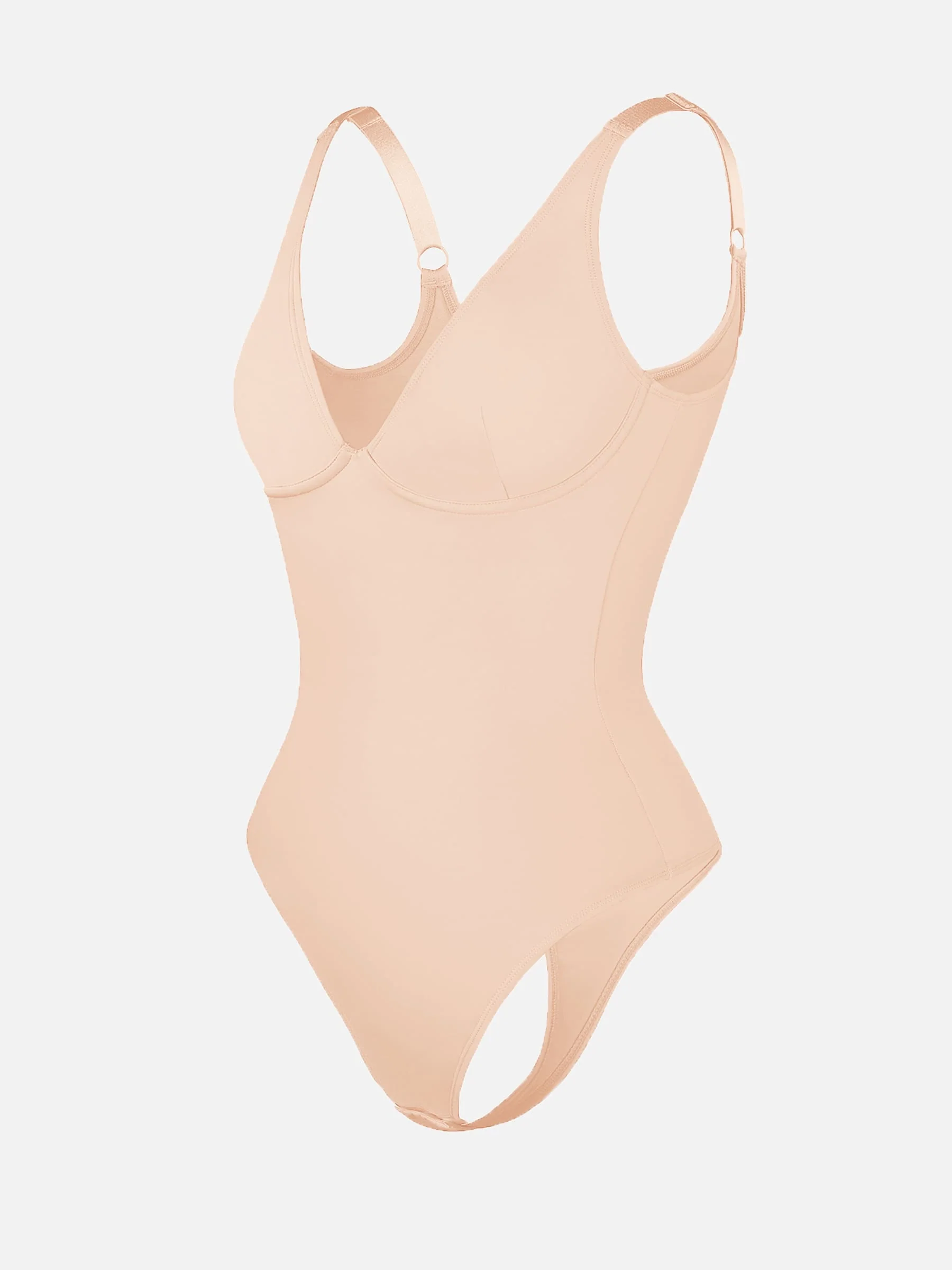 Feelingirl V Neck Tummy Control Thong Shapewear - Image 28