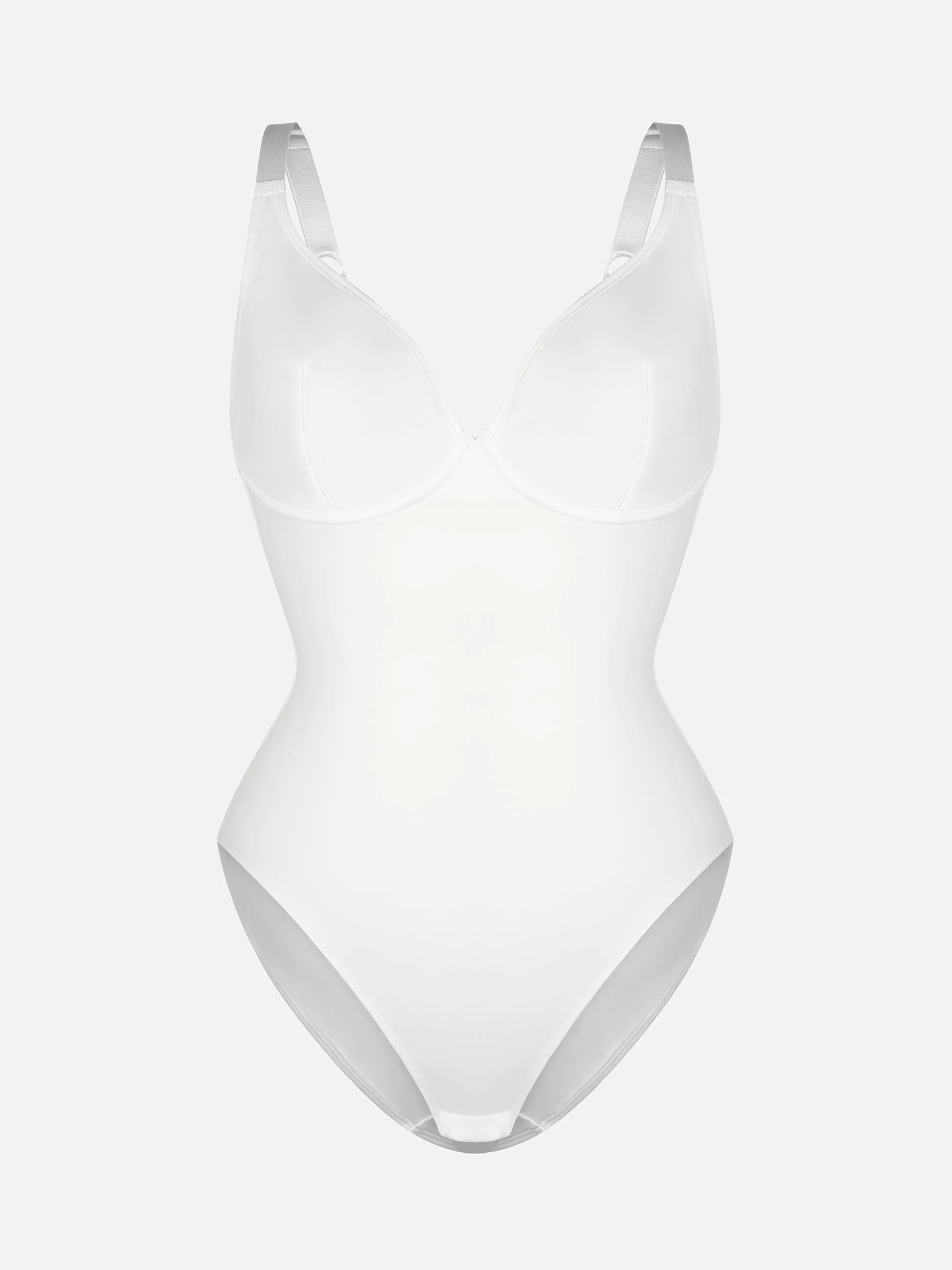 Feelingirl V Neck Tummy Control Shaping Bodysuit - Image 100
