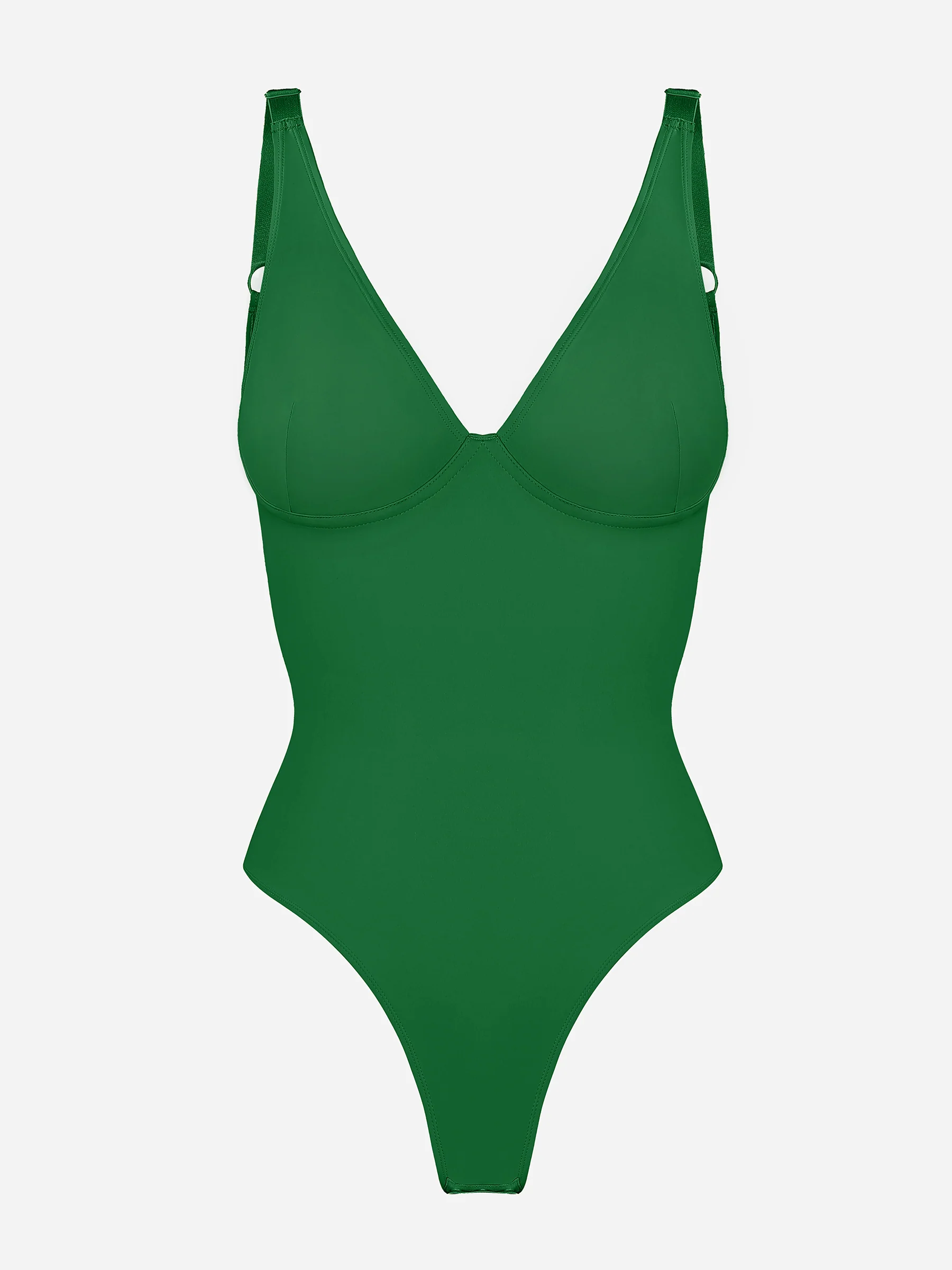 Feelingirl V Neck Tummy Control Shaping Bodysuit - Image 111