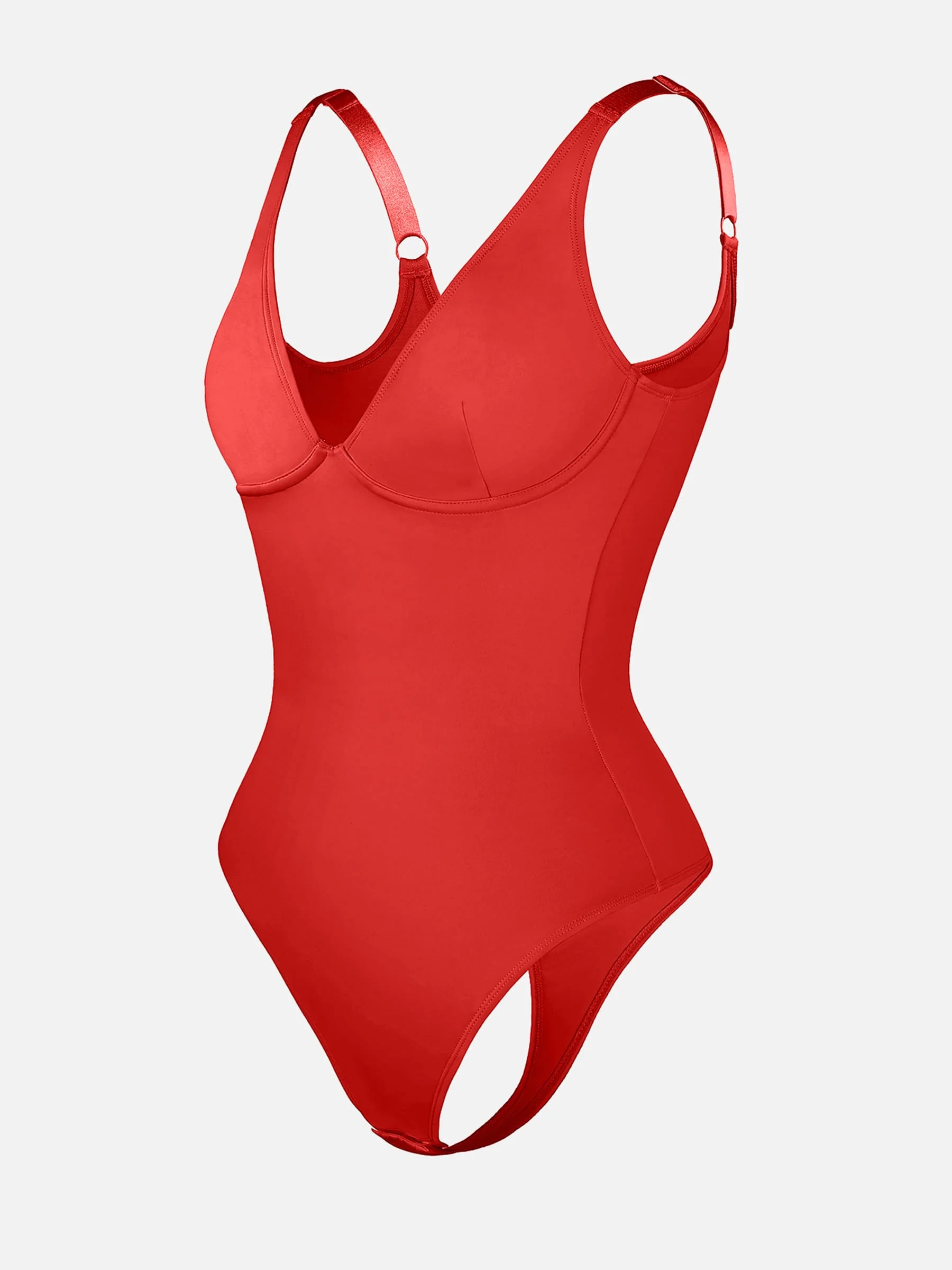 Feelingirl V Neck Tummy Control Shaping Bodysuit - Image 49