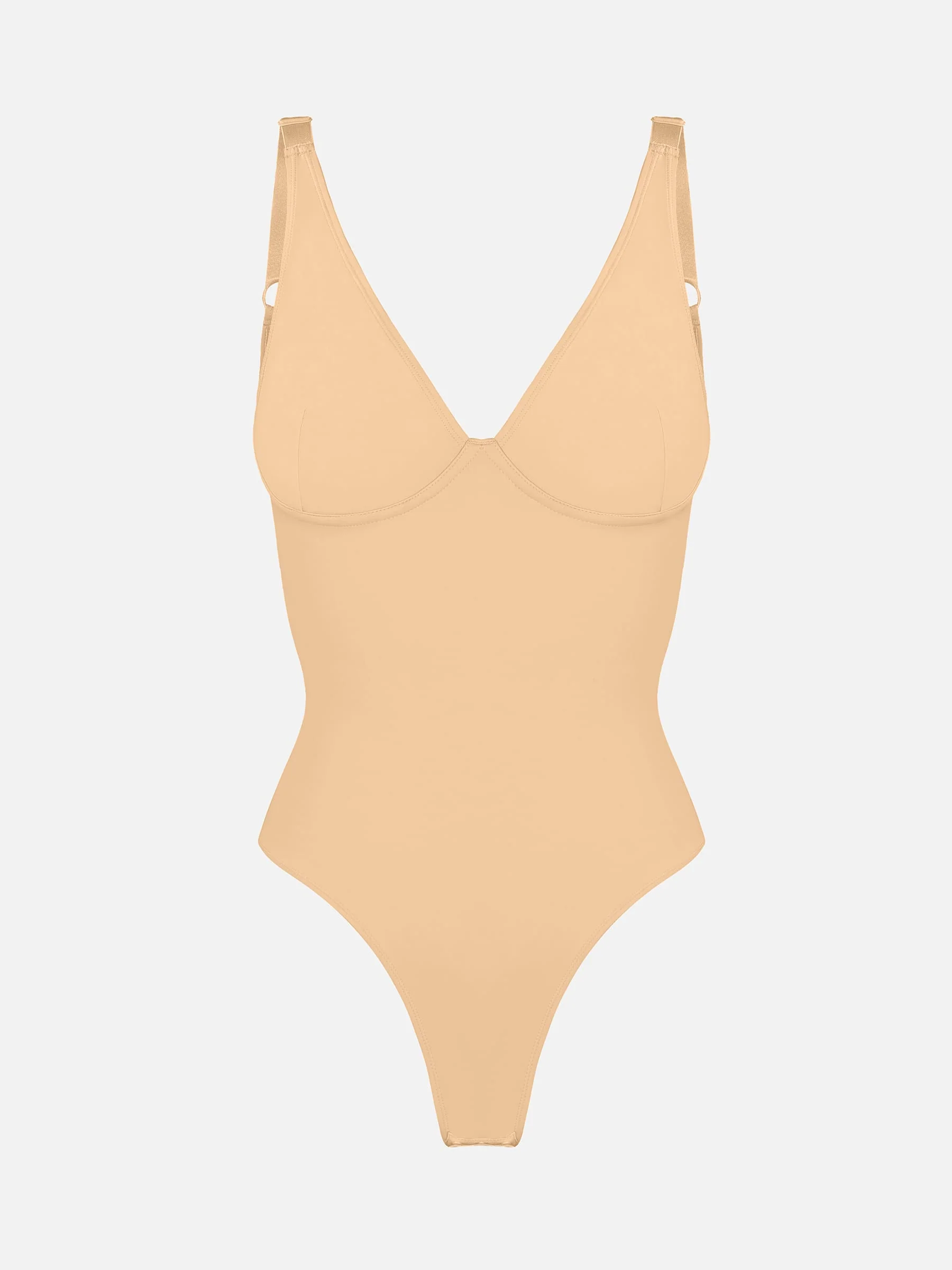 Feelingirl V Neck Tummy Control Shaping Bodysuit - Image 64