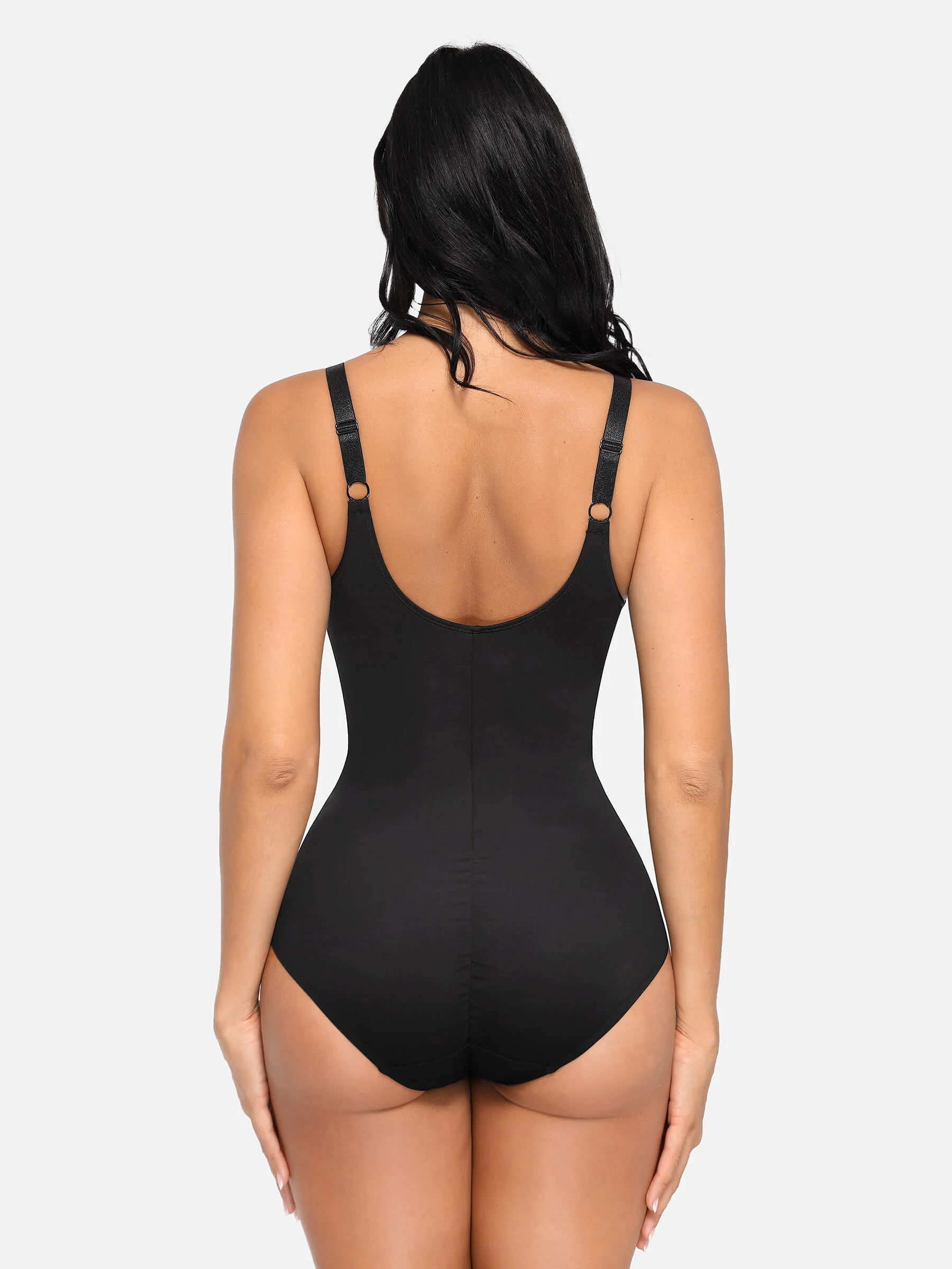 Feelingirl V Neck Tummy Control Shaping Bodysuit - Image 83