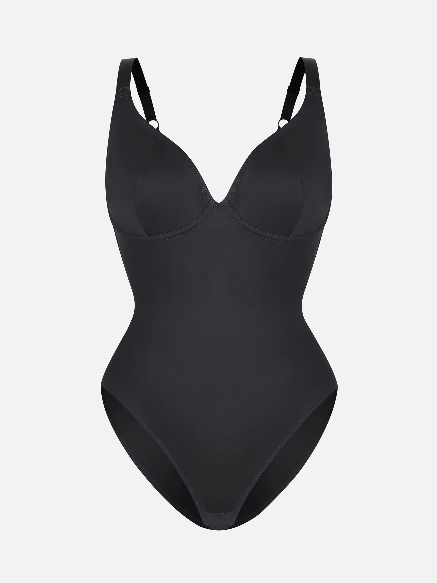 Feelingirl V Neck Tummy Control Shaping Bodysuit - Image 89