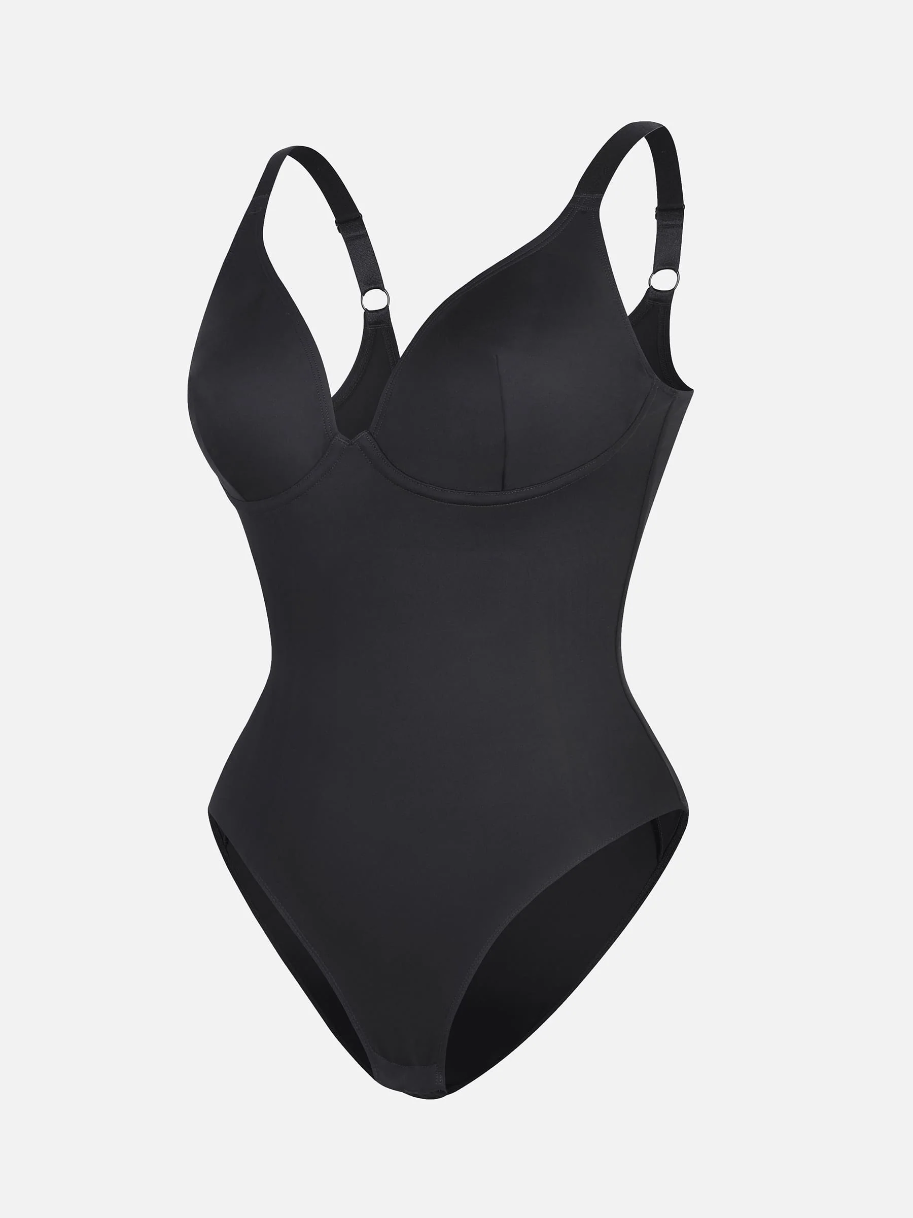 Feelingirl V Neck Tummy Control Shaping Bodysuit - Image 90